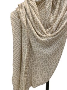 Hemisphere scarf sand/ecru