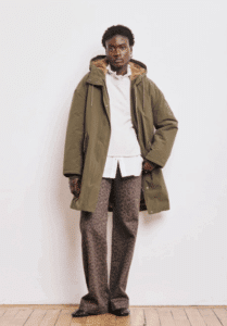 Hartford Vader coat dark olive