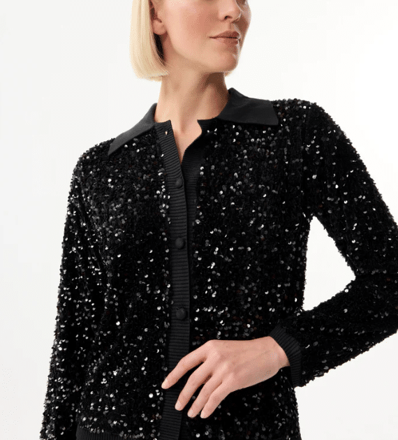 Leo & Ugo vest black glitter