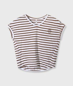 10 Days v-neck tee stripes