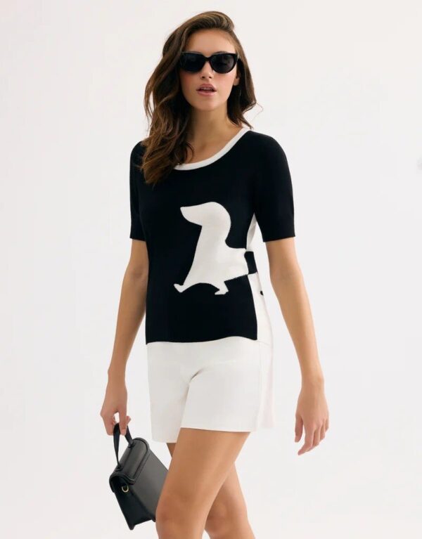 Leo & Ugo top black / white