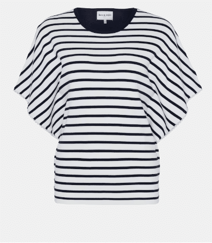 Leo & Ugo top navy / white