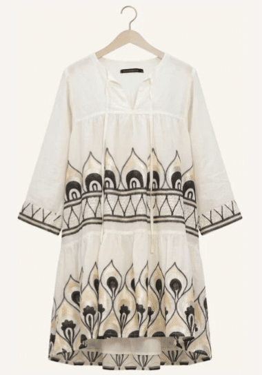 Greek AK dress natural/black