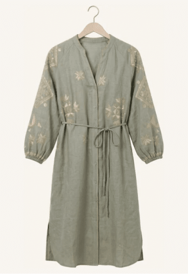 Greek AK dress sage / gold