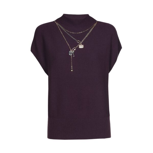 Caroline Biss top plum