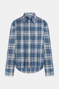 Penn & Ink blouse blue check